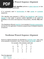 Needleman Wunsch