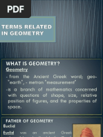 GEOMETRIC TERMS Review