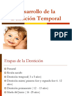 Desarrollo de La Dentición Temporal PDF