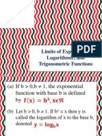 Lesson 3 Limits of Exponential, Logarithmic, and Trigonometric Functions