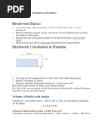 Brickwork Calculation