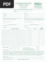 Litter Application Form PDF