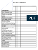 Rubrica de Evaluación Del Perfil de Investigación