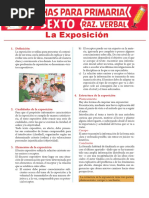 Estructura de La Exposición para Sexto Grado de Primaria