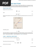 Second Order Reactions Kinetics