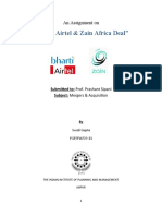 "Bharti Airtel & Zain Africa Deal": An Assignment On