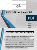 MARUTI SUZUKI INDUSTRIAL ANALYSIS Final