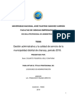 Gestion Administrativa y Calidad de Servicio de La MDCH, Periodo 2018 PDF