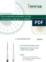 T205 - Uncertainty Analysis For Hydrometer Calibration at NMISA