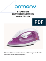 STEAM IRON INSTRUCTIONS MANUAL Models: SIH1126