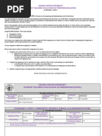 Gcu Student Teaching Evaluation of Performancestep 1 SPD 590