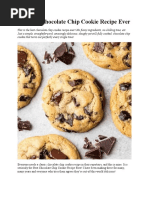 Recipe Cookie