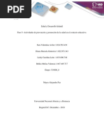 Paso 5 - Actividades de Prevencion y Promoción de La Salud en El Contexto Educativo.