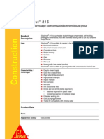 Sikagrout - 215: Pumpable Shrinkage Compensated Cementitious Grout