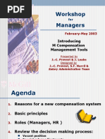 Workshop Managers: Introducing M Compensation Management Tools