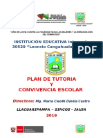 Plan de Tutoria 2018 Llacuari