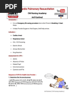 Cardio Pulmonary Resuscitation CPR PDF