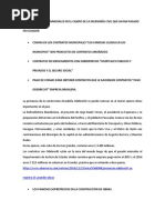 Ejemplos de Actos Inmorales en El Campo de La Ingenierìa Civil Que Hayan Pasado en Ecuador