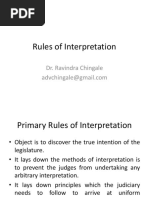 Rules of Interpretation