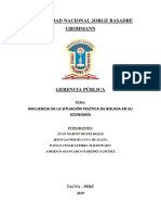 Economia y Crisis Politica de Bolivia