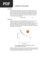 Coefficients of Restitution