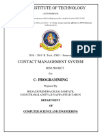 Contact Management System - C Programming Project by Raghu