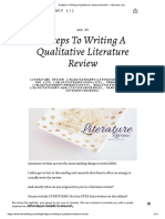 Eight Steps To Literature Review