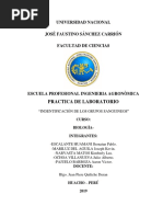 Indentificación de Los Grupos Sanguineos