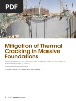 Mitigation of Thermal Cracking in Massive Foundations