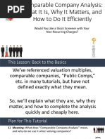 Comparable Company Analysis Slides