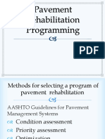 Pavement Rehabilitation Programming