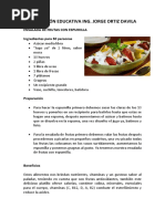 Ensalada de Frutas Con Espumilla