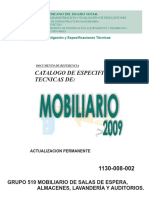 Catalogo de Especificaciones Tecnicas de Mobiliario Grupo 519 PDF