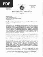 Florida PSC Letter On FPL