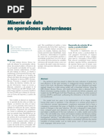 Mineria de Data en Operaciones Subterraneas