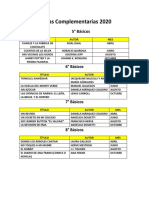 2020lectura Complementaria 5° A 8° Básico