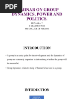 Group Dynamics, Power and Politics