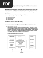 Production Planning and Control