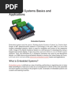 Embedded Systems Basics and Applications