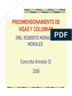 Predimensionamiento Vigas y Columnas