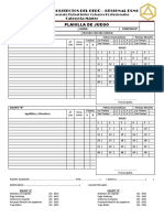 Planilla de Juego PROFESIONALES