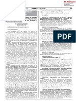 Decreto Supremo Que Aprueba La Sección Primera Del Reglamento de Organización y Funciones Del Ministerio de Trabajo y Promoción Del Empleo