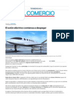 El Avión Eléctrico Comienza A Despegar - El Comercio