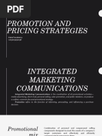 Promotion and Pricing Strategies