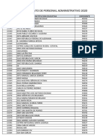 Contrato de Personal Administrativo 2020