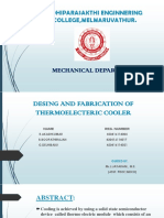 Design and Fabrication of Thermoelectric Cooler