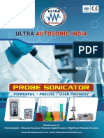 Catalogue - Probe Sonicator - Ultra Autosonic India