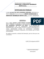 Certificados de Trabajo