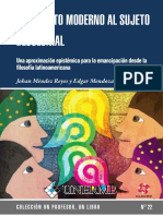 Del Sujeto Moderno Al Sujeto Decolonial Johan Mendez Reyes Edgar Mendoza PDF