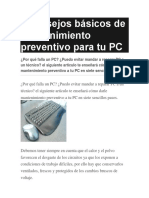 7 Consejos Básicos de Mantenimiento Preventivo para Tu PC